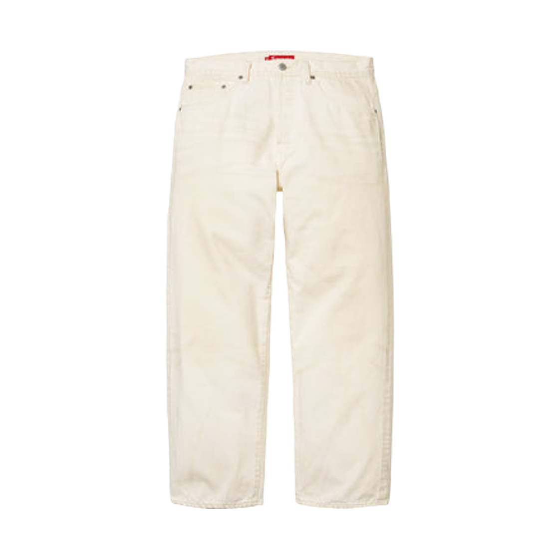 - Supreme Distressed Loose Fit Selvedge Jean Washed White - 26SS