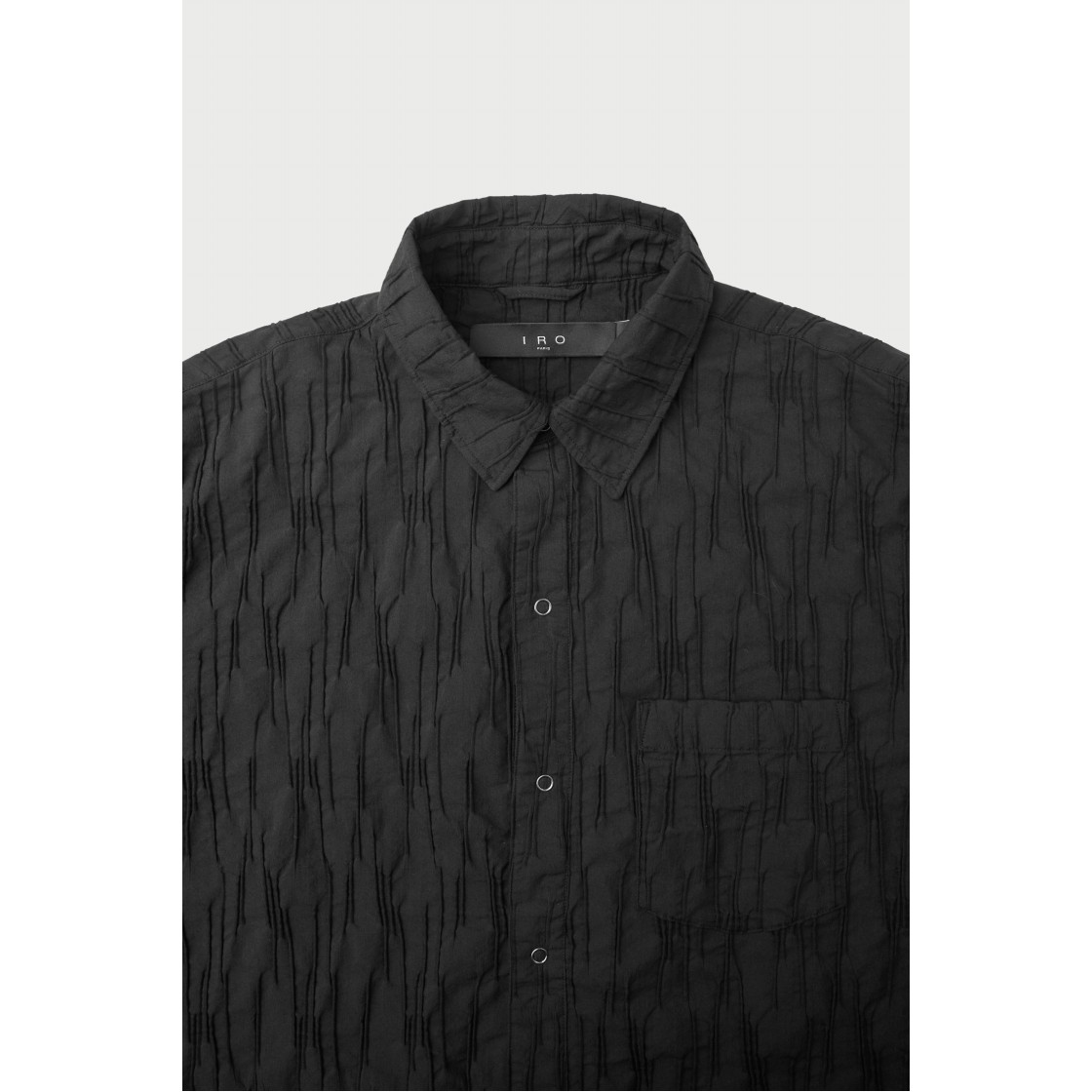 이로 제퍼 크리즈 긴팔 셔츠 블랙(IRO Zephyr Crease Long Sleeve Shirt Black) - 4