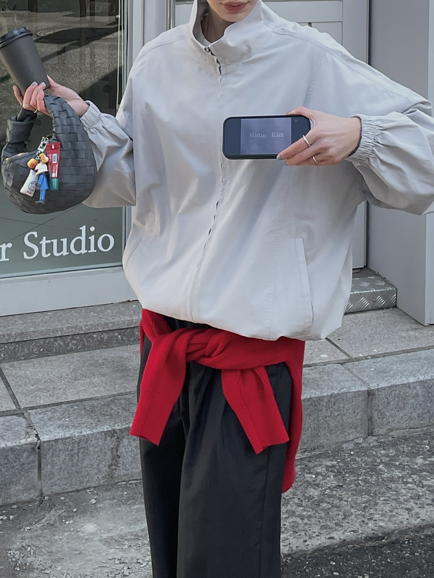 (W) Nike Shox Z Metallic Silver, Gentle Monster Catta C2 Silver 착용 스타일 - 8