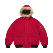 Supreme Reversible Faux Fur Hooded Work Jacket Red - 26SS