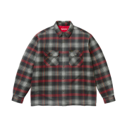 Supreme Quilted Lined Flannel Snap Shirt Black - 26SS