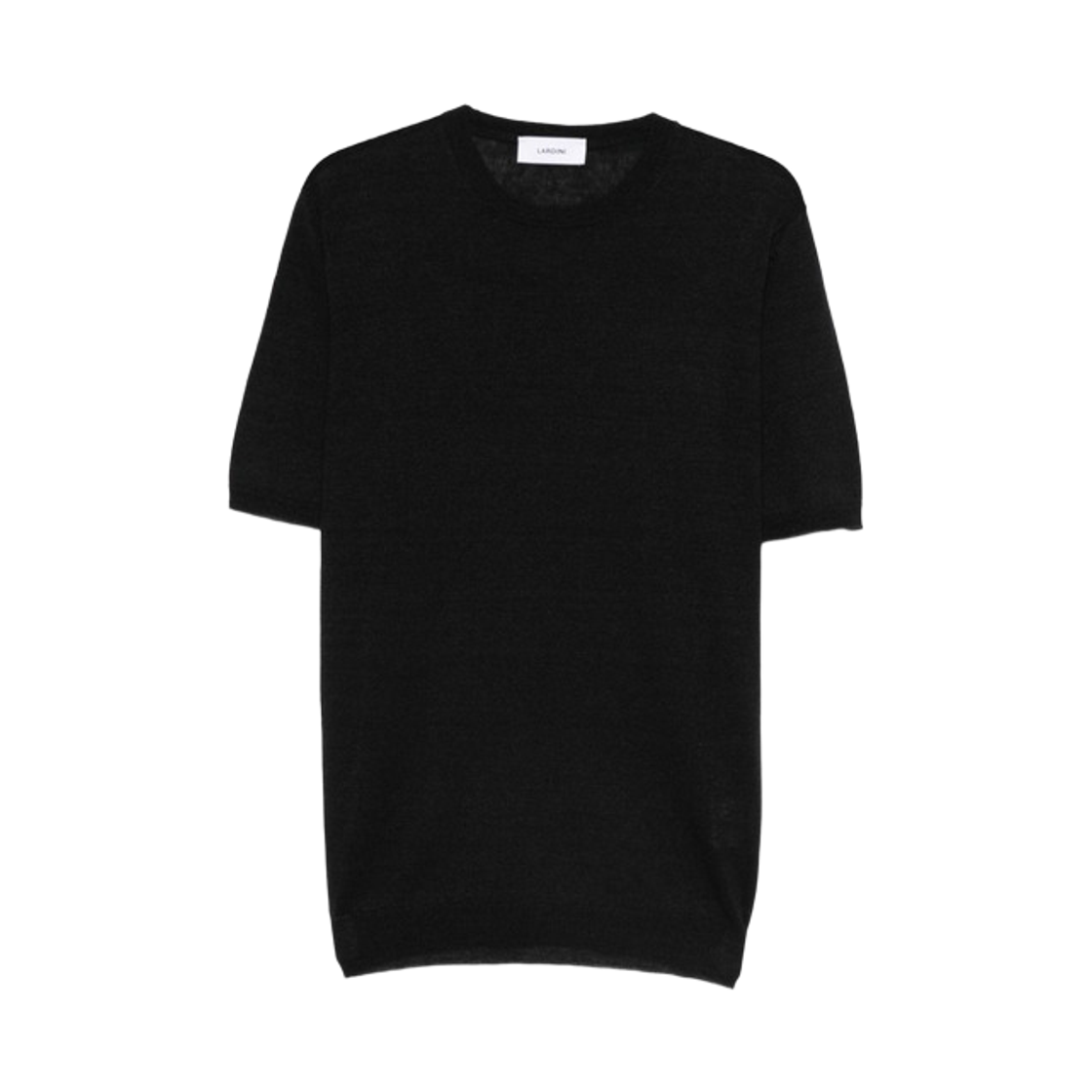 라르디니 린넨 코튼 니트 티셔츠 블랙(Lardini Linen Cotton Knit T-Shirt Black)
