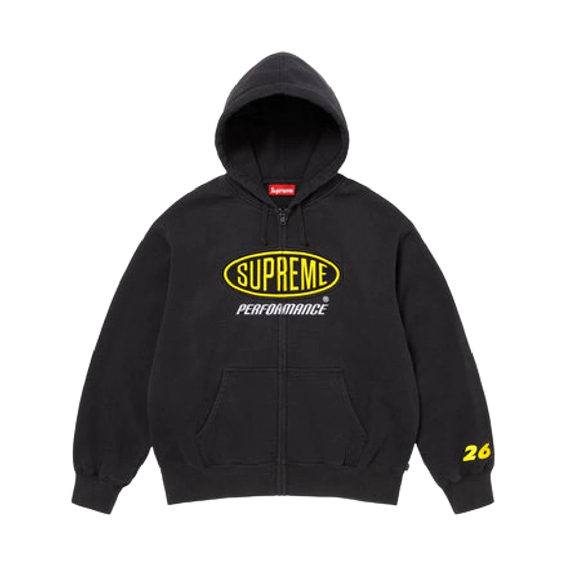 Supreme Supreme Performance Zip Up Hooded Sweatshirt Black - 26SS · M
