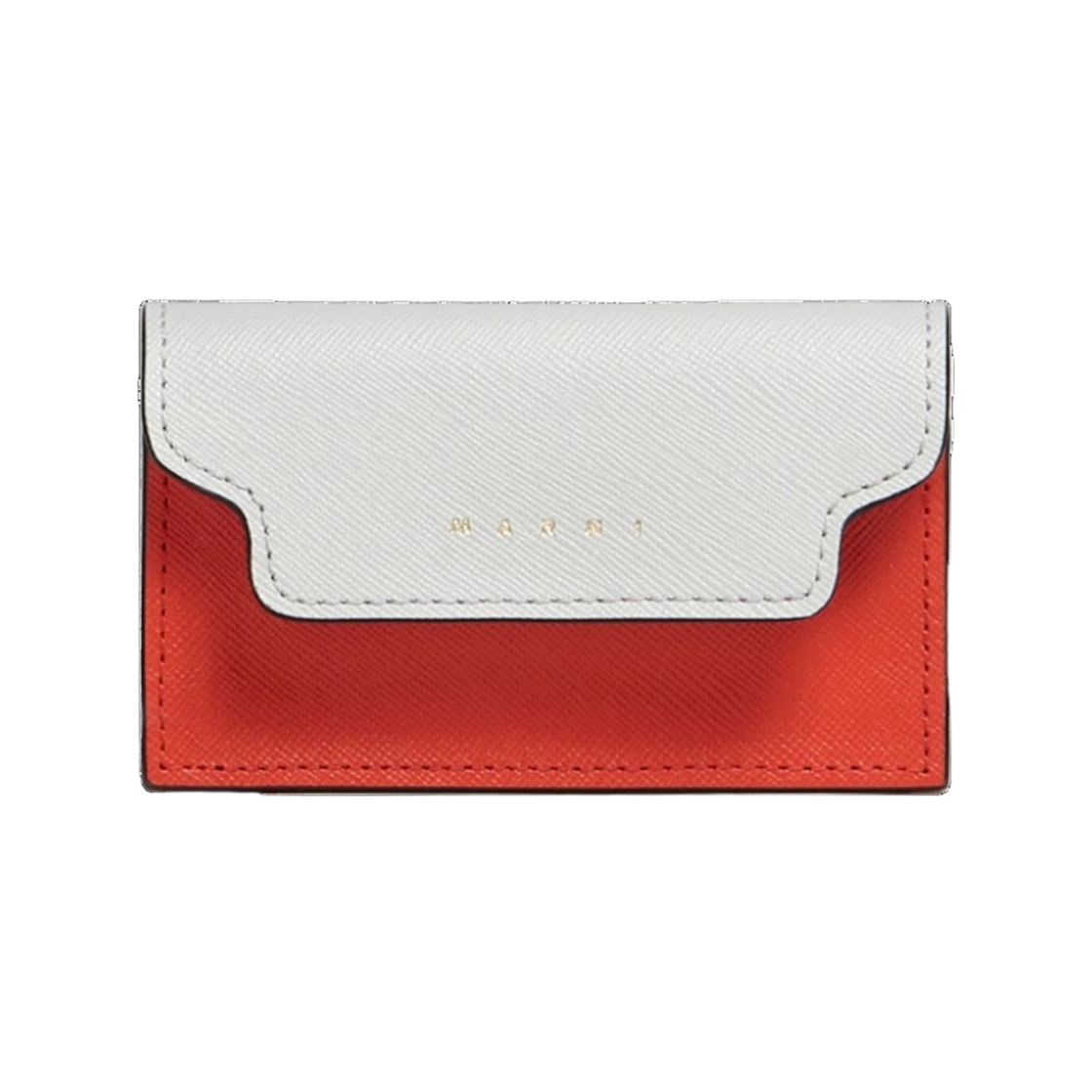 PFMOT05U21 LV520 Z607M [25% 쿠폰] Marni Saffiano Business Card Case Pelican Indian Orange