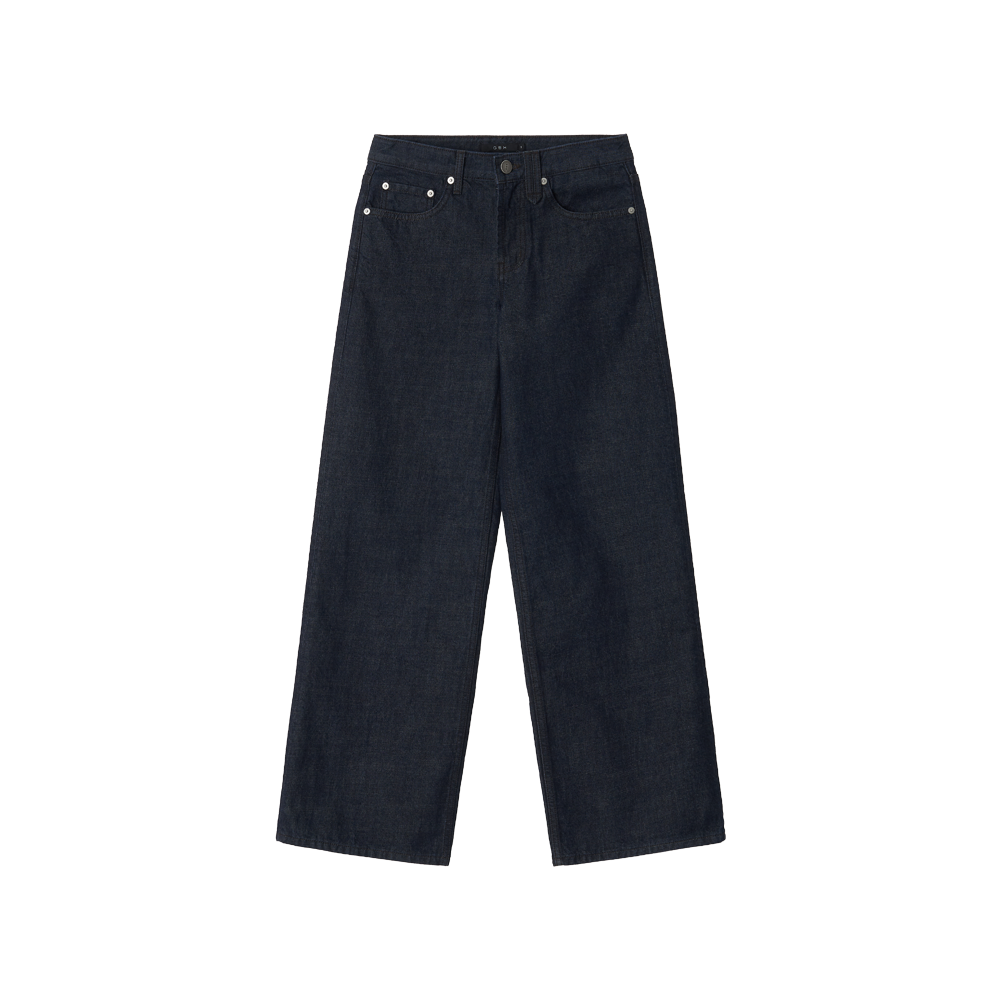 지비에이치 어패럴 와이드 스트레이트 핏 진 / 인디고