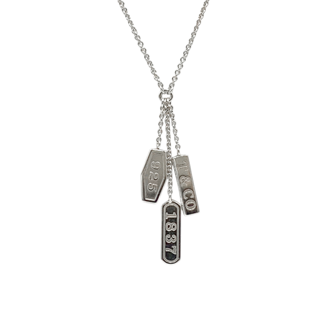 티파니 목걸이 1837 실버바 펜던트 풀구성 NO.85(Tiffany 1837 Silver Bar Pendant Necklace Full Set No. 85)