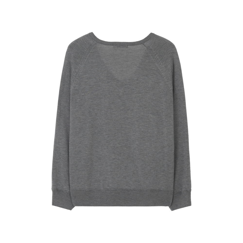 지비에이치 어패럴 루즈 브이넥 니트 / 그레이(GBH APPAREL Loose V-Neck Knit / Grey) - 2