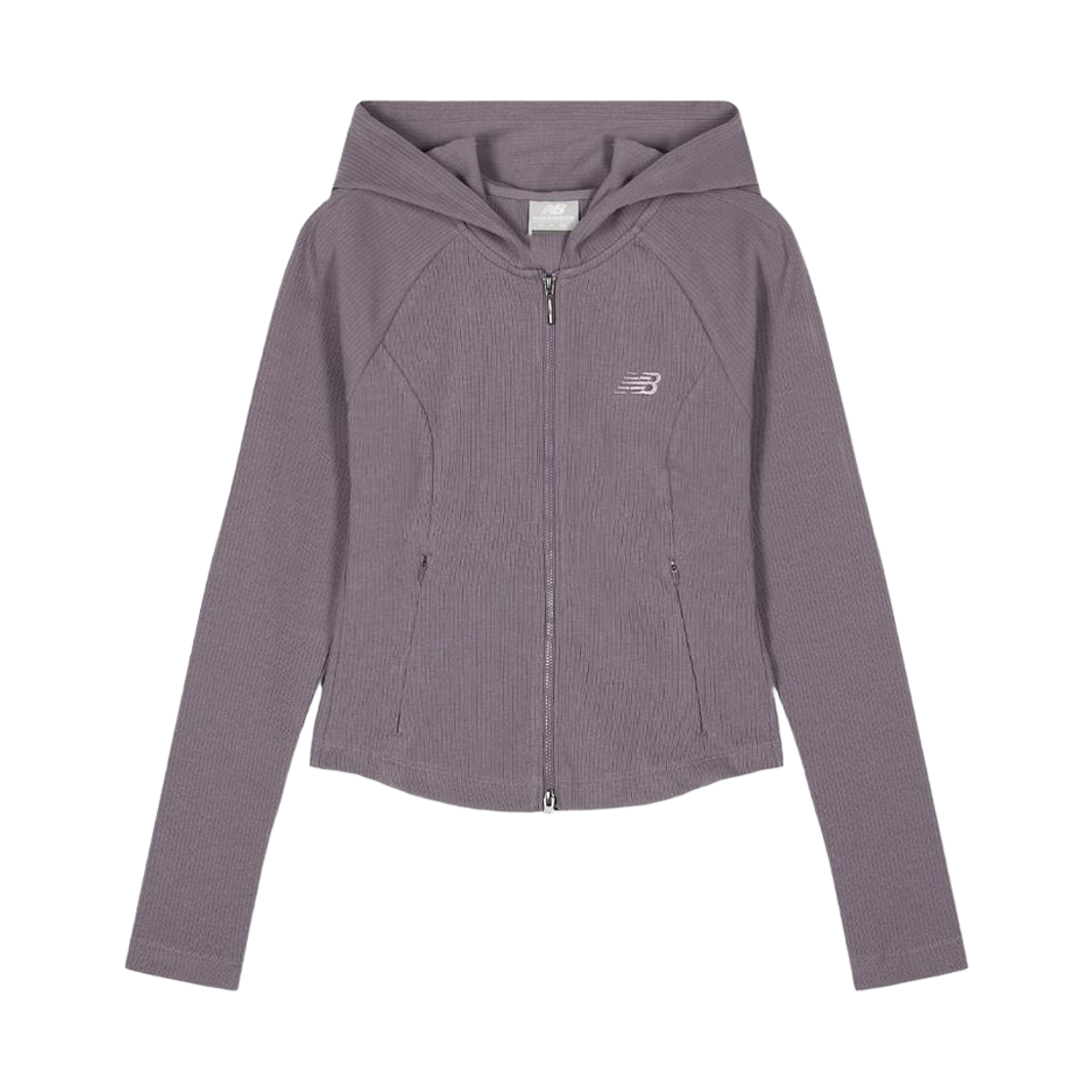 (W) 뉴발란스 소프트 프레쉬 골지 투웨이 집업 후드 다크 퍼플((W) New Balance Soft Fresh Golji Two-Way Zip Up Hoodie Dark Purple) - 1