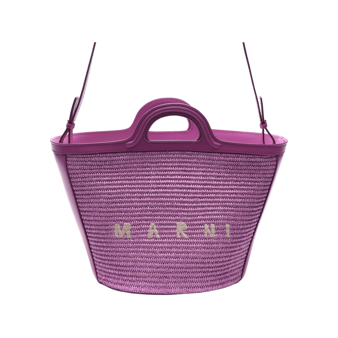 BMMP0068Q0 P3860 00C04 [25% 쿠폰] Marni Leather & Raffia Tropicalia Small Bag Light Lilac
