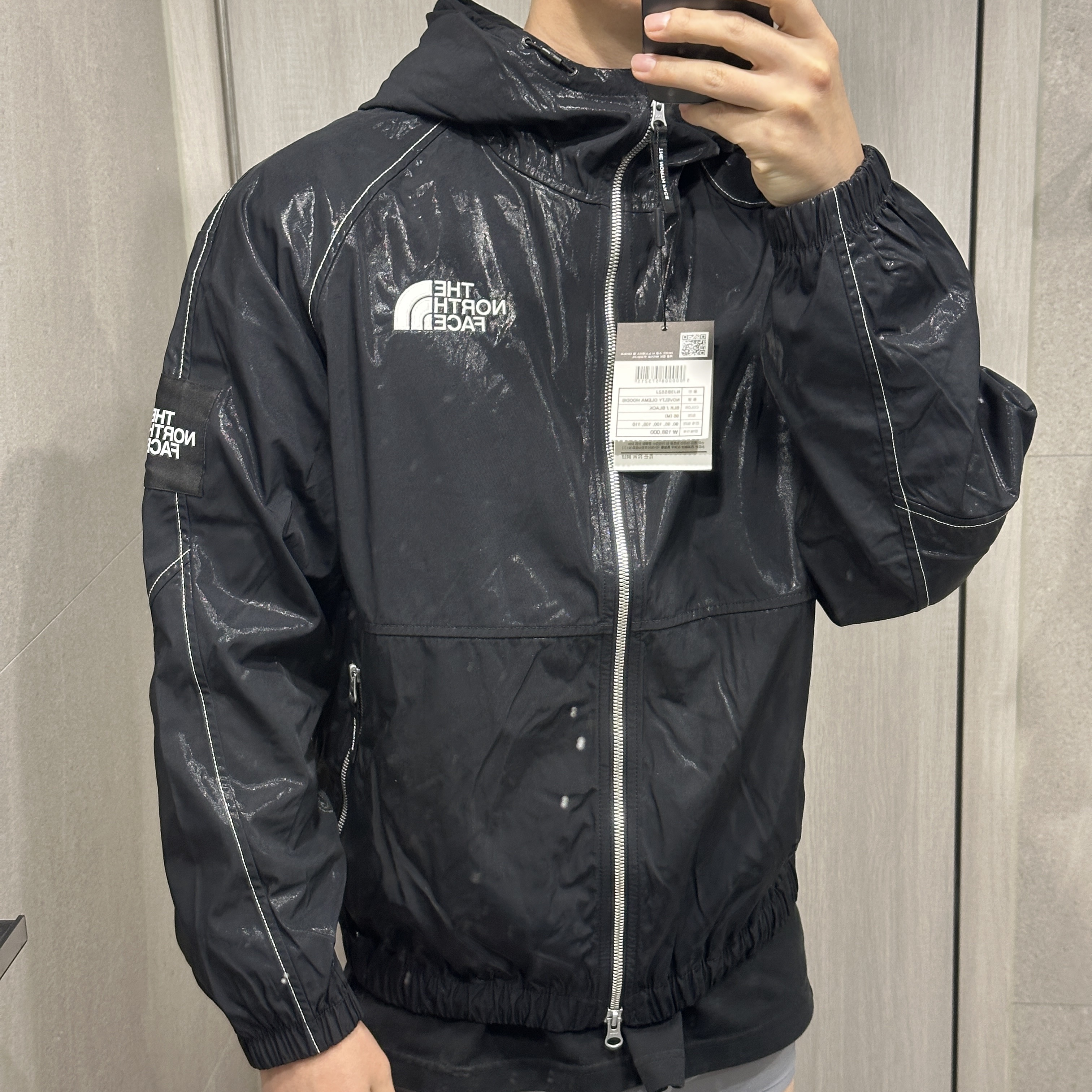The North Face White Label Novelty Olema Hoodie Black 착용 스타일