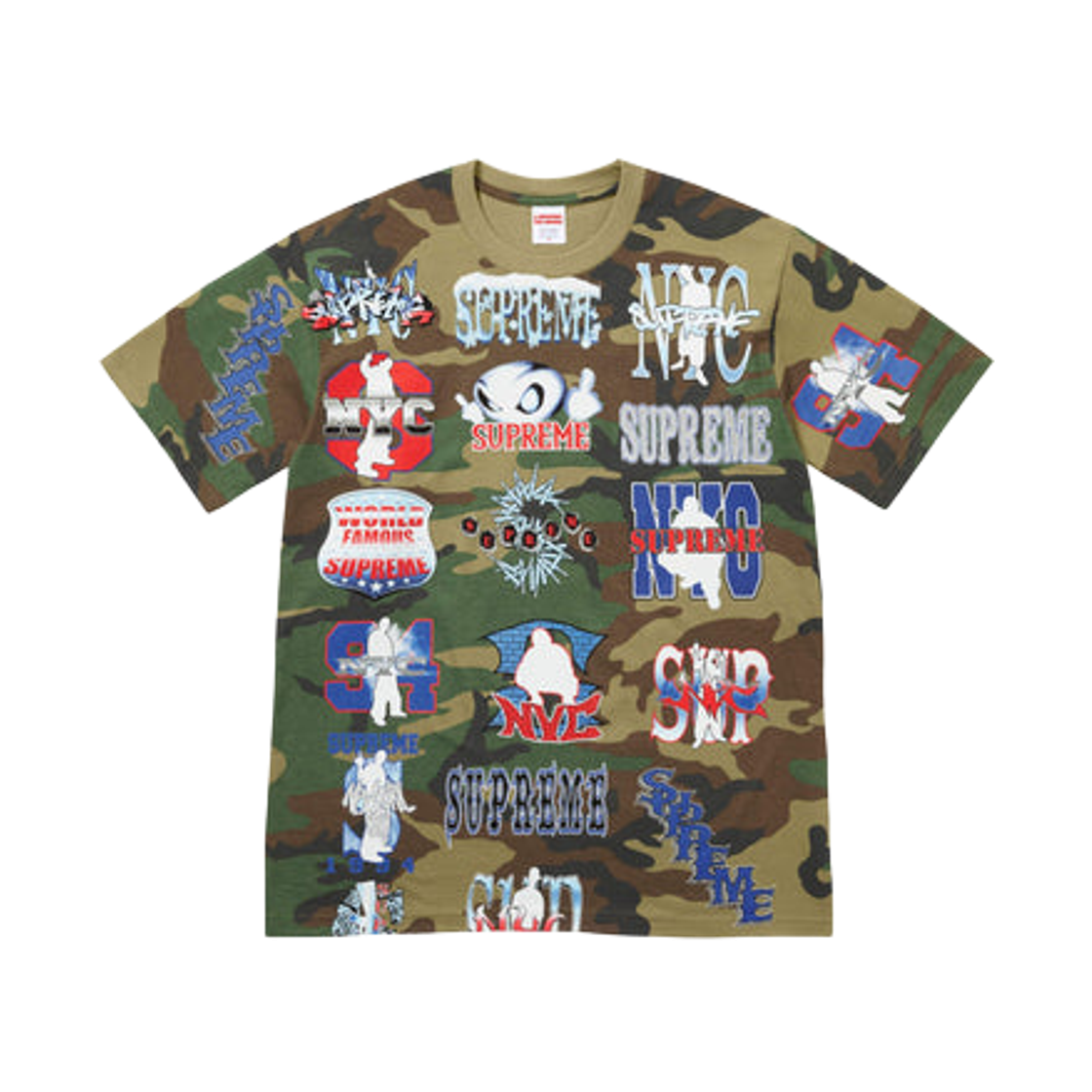 - Supreme Flash T-Shirt Woodland Camo - 26SS