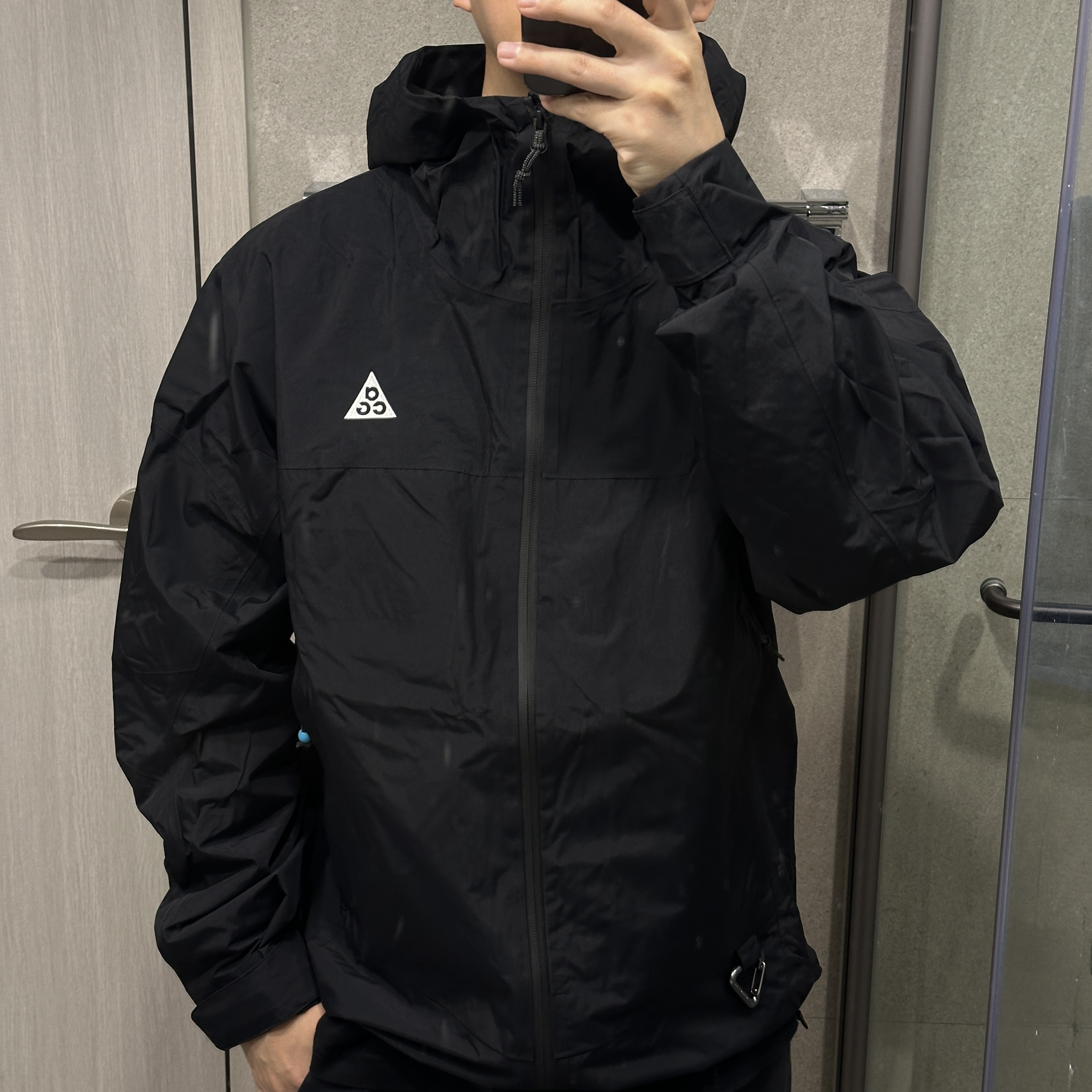 Nike ACG Morpho Storm-Fit ADV Rain Jacket Black - Asia 착용 스타일