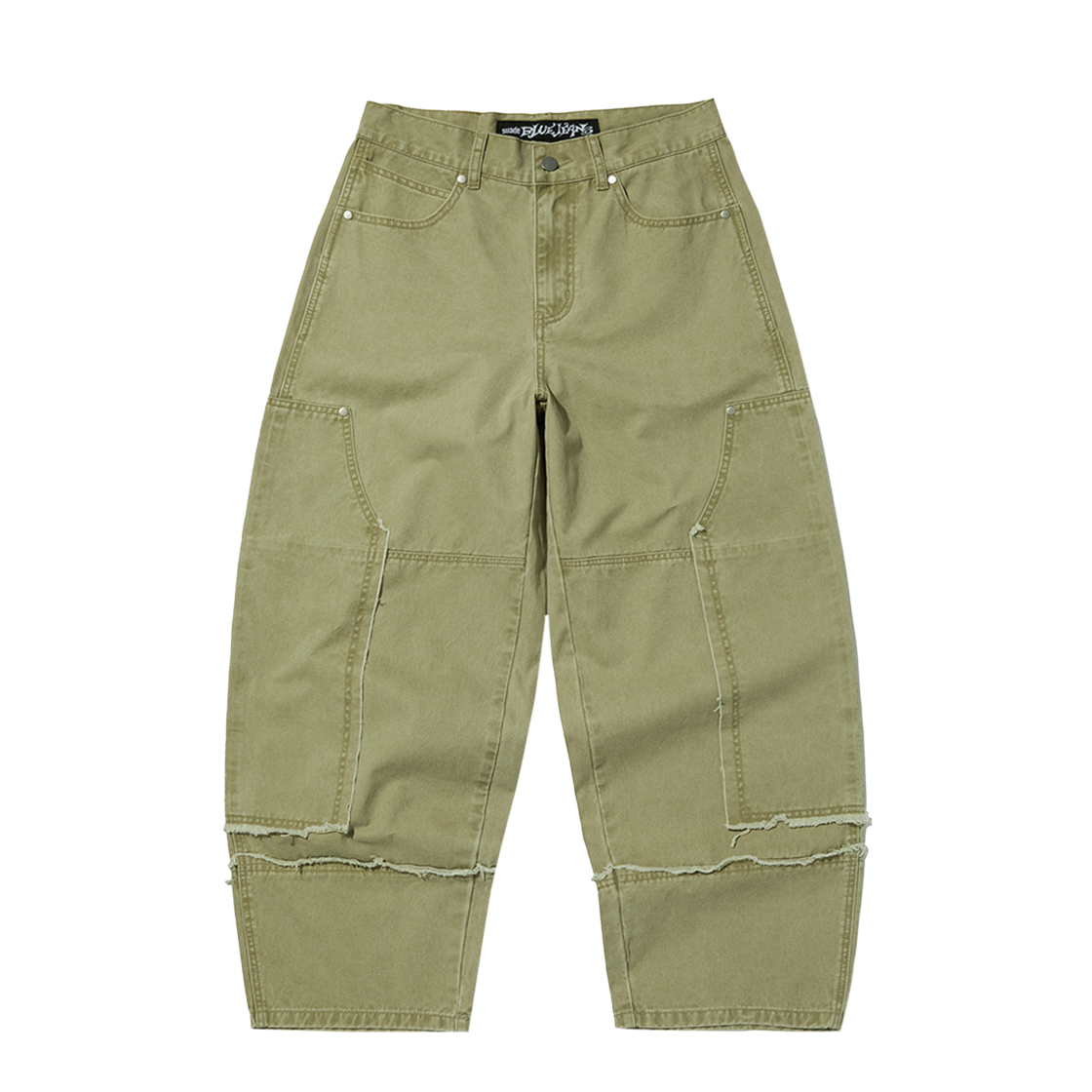 스웨이드 사이드 패널 팬츠 카키(Suade Side Panel Pants Khaki)