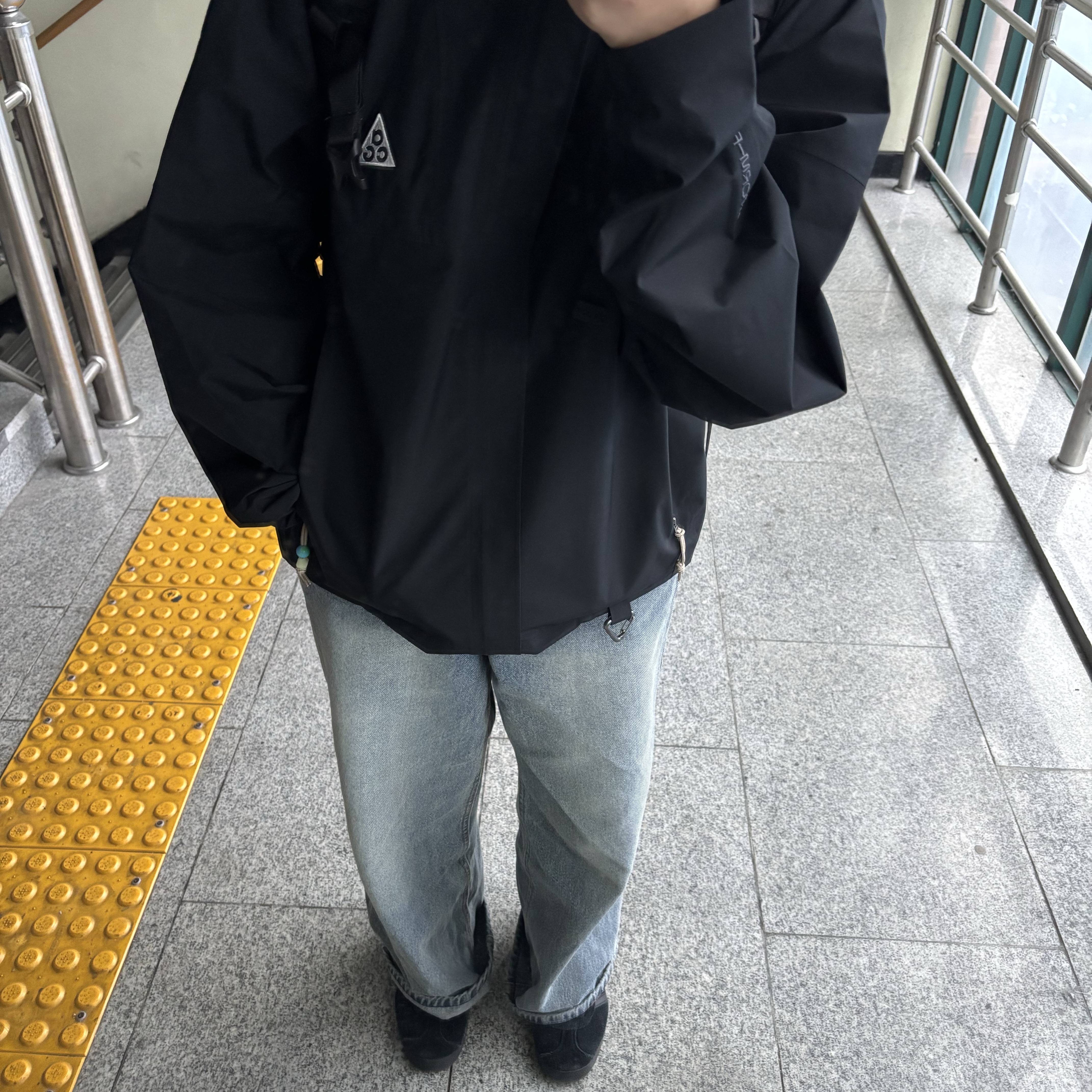 Nike ACG Storm-Fit ADV Cascade Rains Full Zip Jacket Black - Asia 착용 스타일 - 1