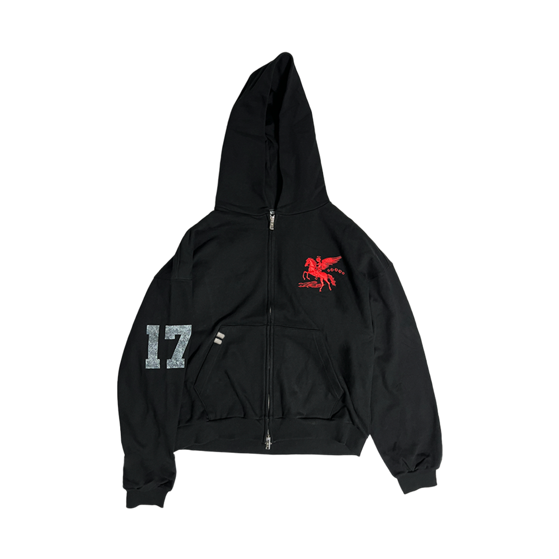 [트리플적립] 파코서플라이 폴링 엔젤 집업 후디 블랙([트리플적립] PACOSPLY Falling Angel Zip Up Hoodie Black)