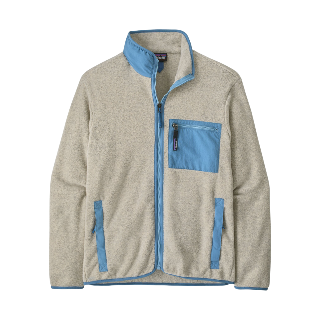 파타고니아 신칠라 플리스 자켓 오트밀 헤더 W 쇼어 블루(Patagonia Synchilla Fleece Jacket Oatmeal Heather W Shore Blue) - 1