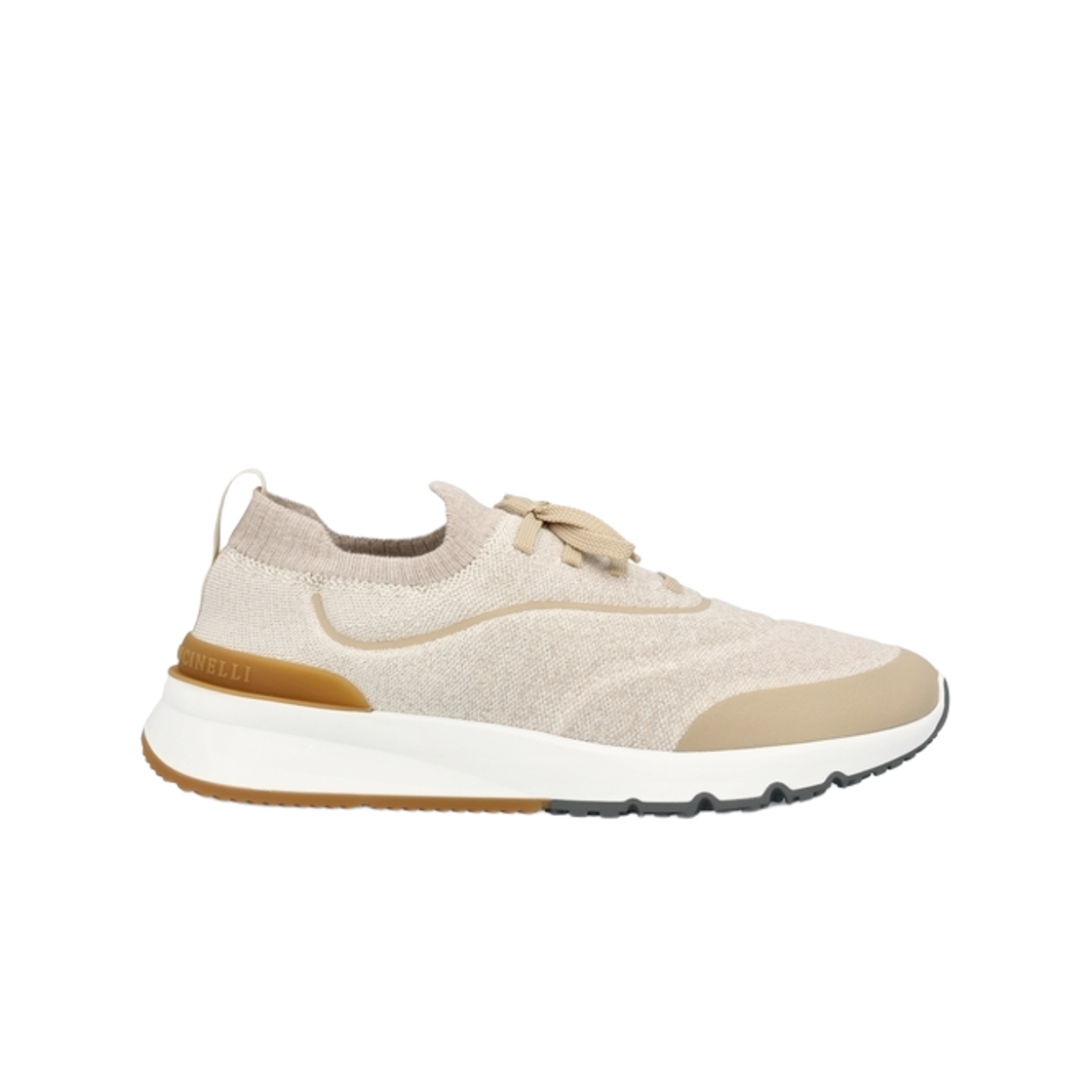 브루넬로 쿠치넬리 히트 본디드 디테일 테크노 코튼 니트 러너 베이지(Brunello Cucinelli Techno Cotton Knit Runners with Heat-Bonded Detail Beige)