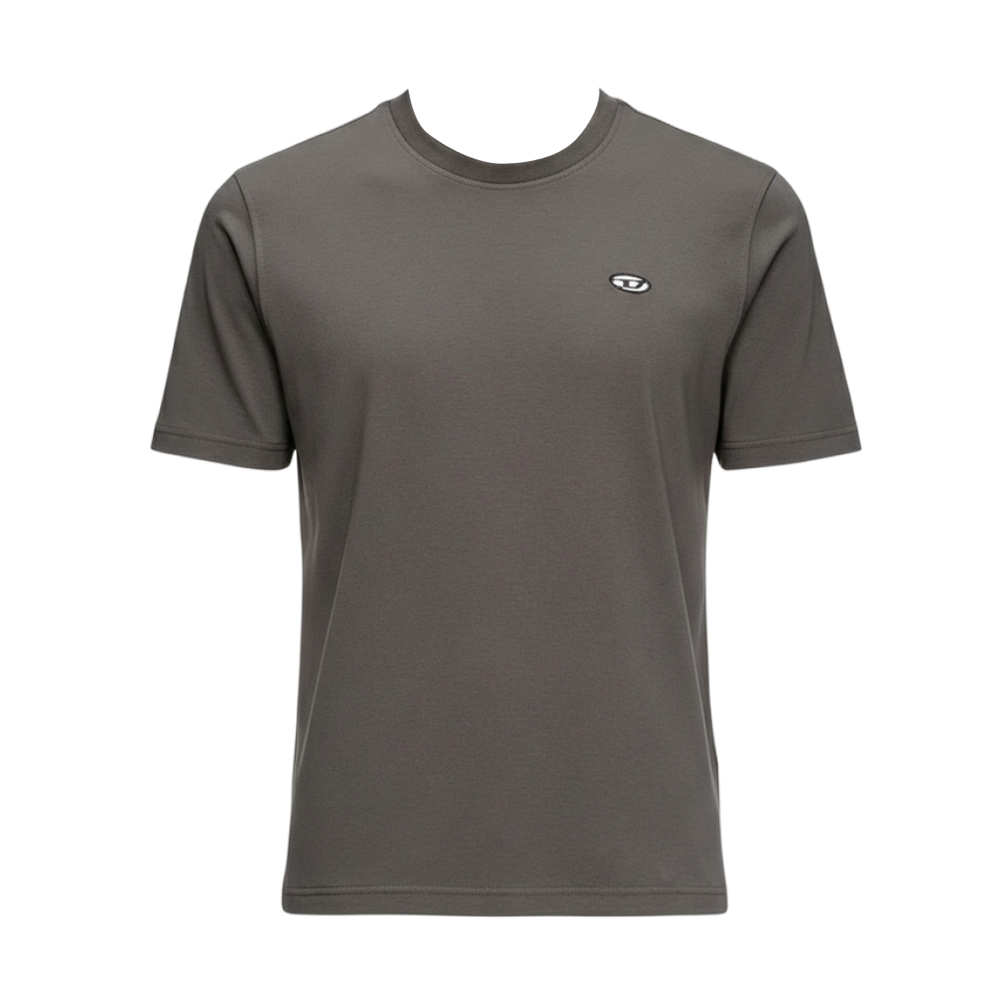 A150560AIJU-93R Diesel T-Shirt with Oval D Patch Grey