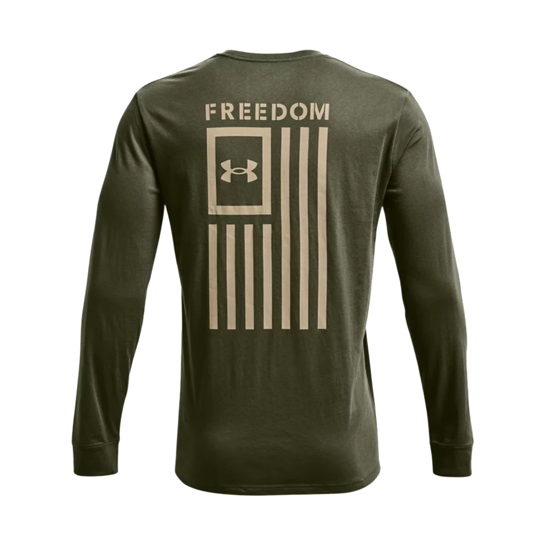 언더아머 UA 프리덤 플래그 롱슬리브 티셔츠 그린 샌드(Under Armour UA Freedom Flag Long Sleeve T-Shirt Green Sand)