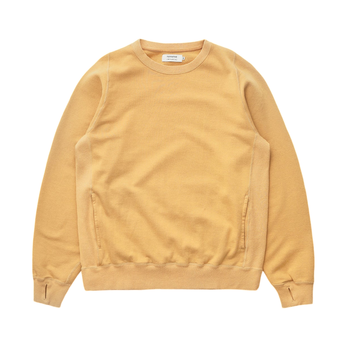 카키스 x 논네이티브 드웰러 크루 풀오버 코튼 스웨트 카멜(Khakis x Nonnative Dweller Crew Pullover Cotton Sweat Camel) - 1