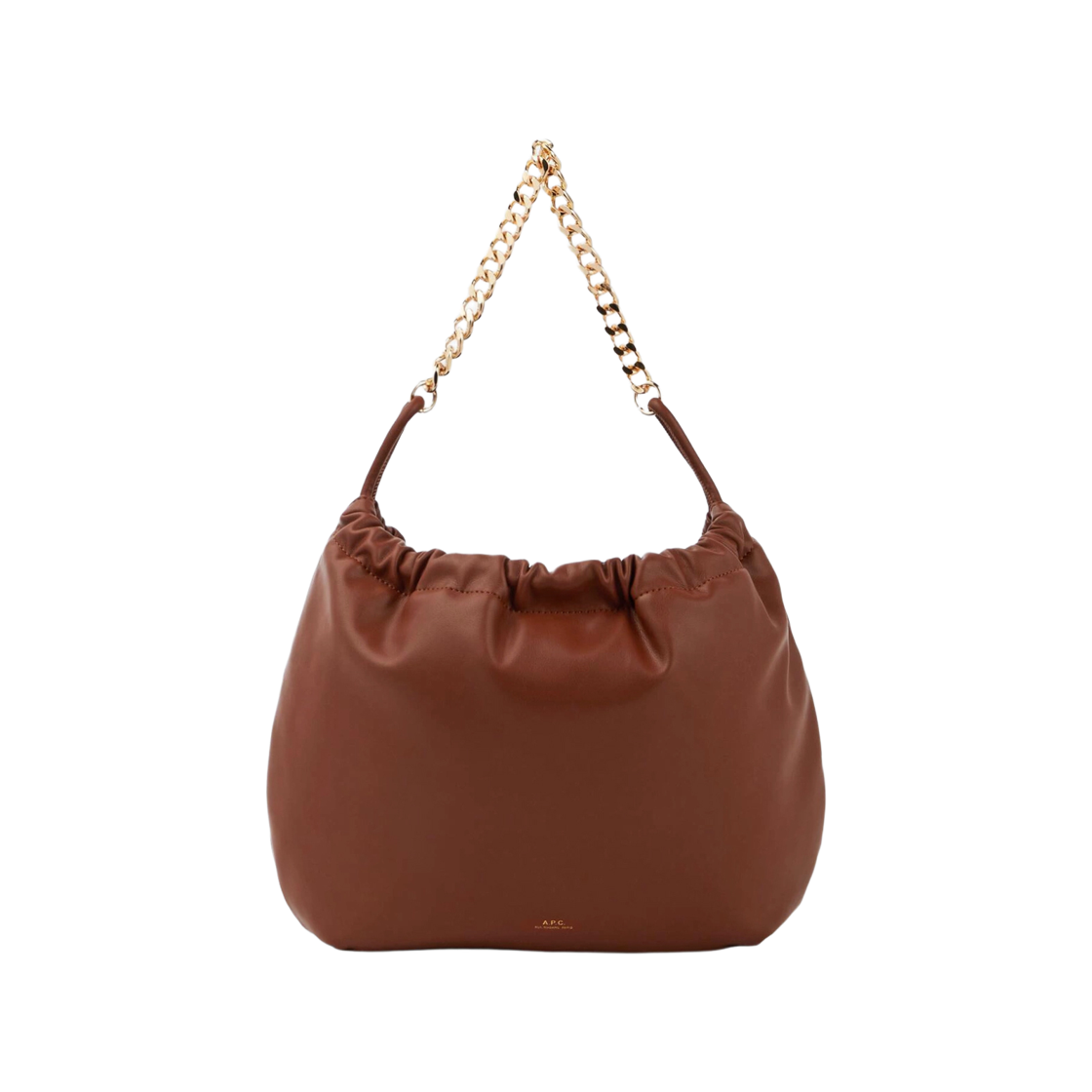 PUAAT-F61877-CAD A.P.C. Ninon Chain Shoulder Bag Hazelnut