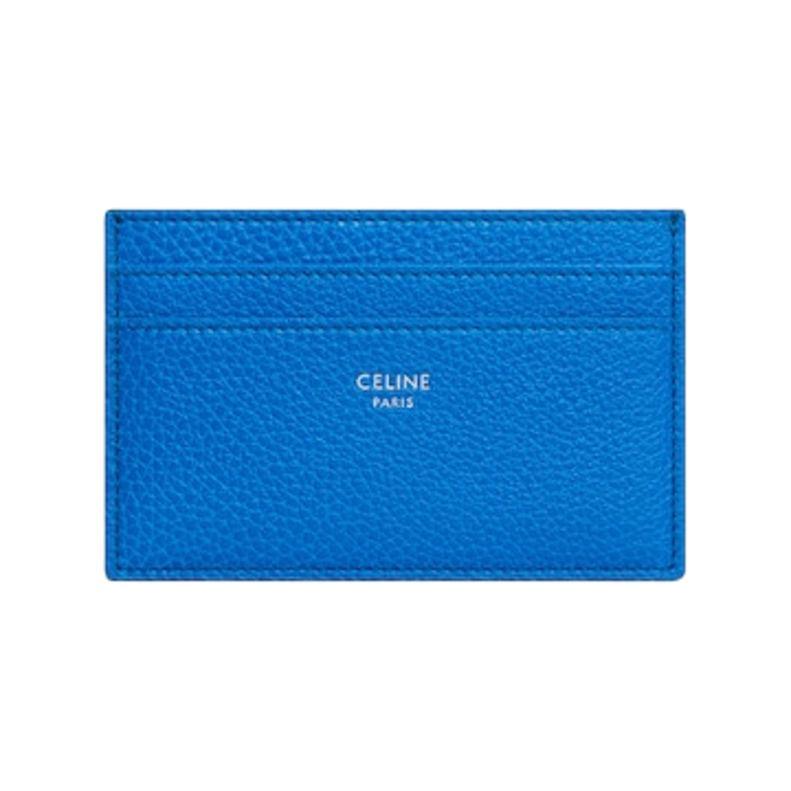 10N763GTH-07QI Celine Card Holder in Grained Calfskin Ultra Blue