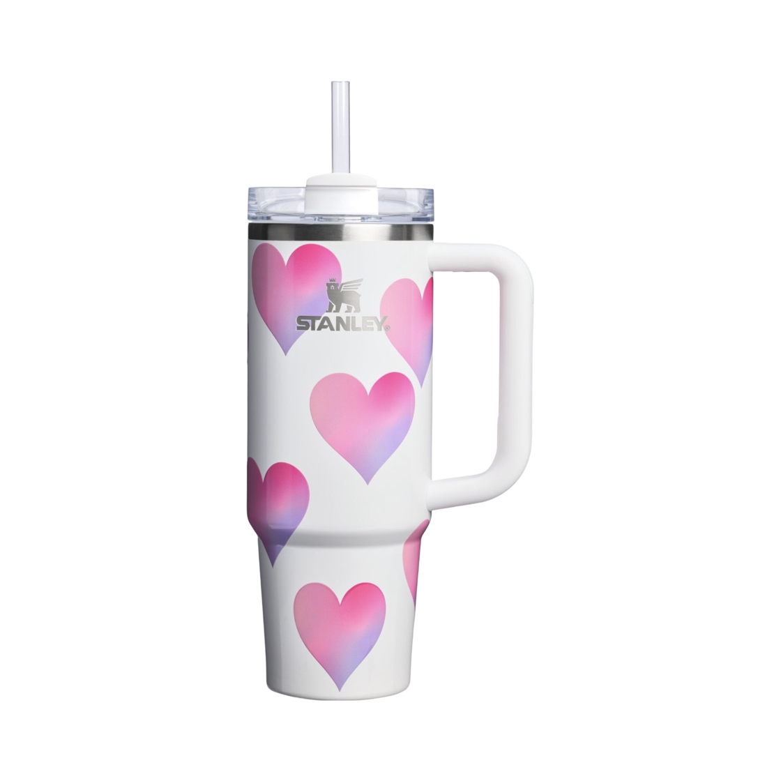 10-12551 Stanley Valentine's Day Quencher H2.0 Flowstate Tumbler 30 oz. Frost Heart Gradient