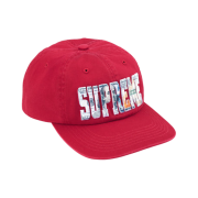 Supreme Embroidered Money Logo 6-Panel Red - 26SS