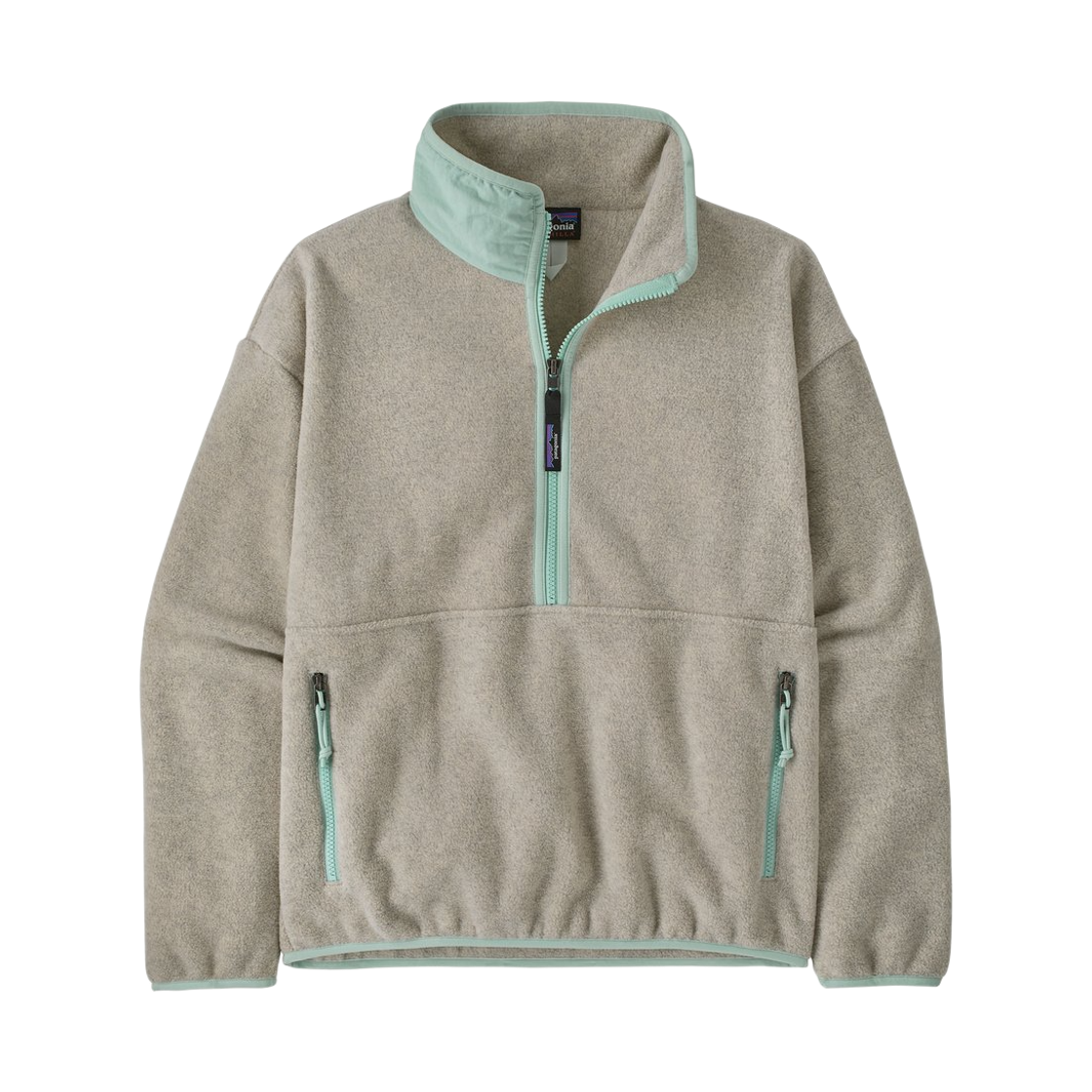 (W) 파타고니아 신칠라 플리스 마수피얼 풀오버 오트밀 헤더 W 씬 아이스((W) Patagonia Synchilla Fleece Marsupial Pullover Oatmeal Heather W Thin Ice) - 1
