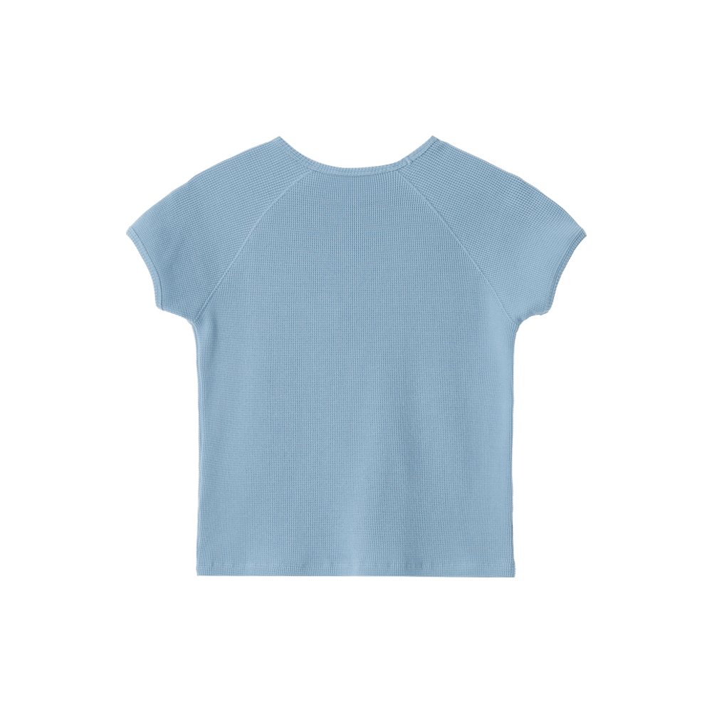 지비에이치 어패럴 쁘띠 와플 탑 / 라이트 블루(GBH APPAREL Petite Waffle Top / Light Blue) - 2