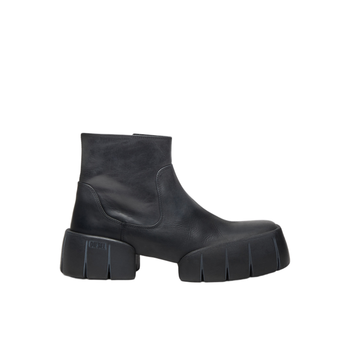 디젤 D-텍스 오일드 레더 앵클 부츠 스플릿 솔 블랙(Diesel D-Tex-Oiled Leather Ankle Boots with Split Sole Black)