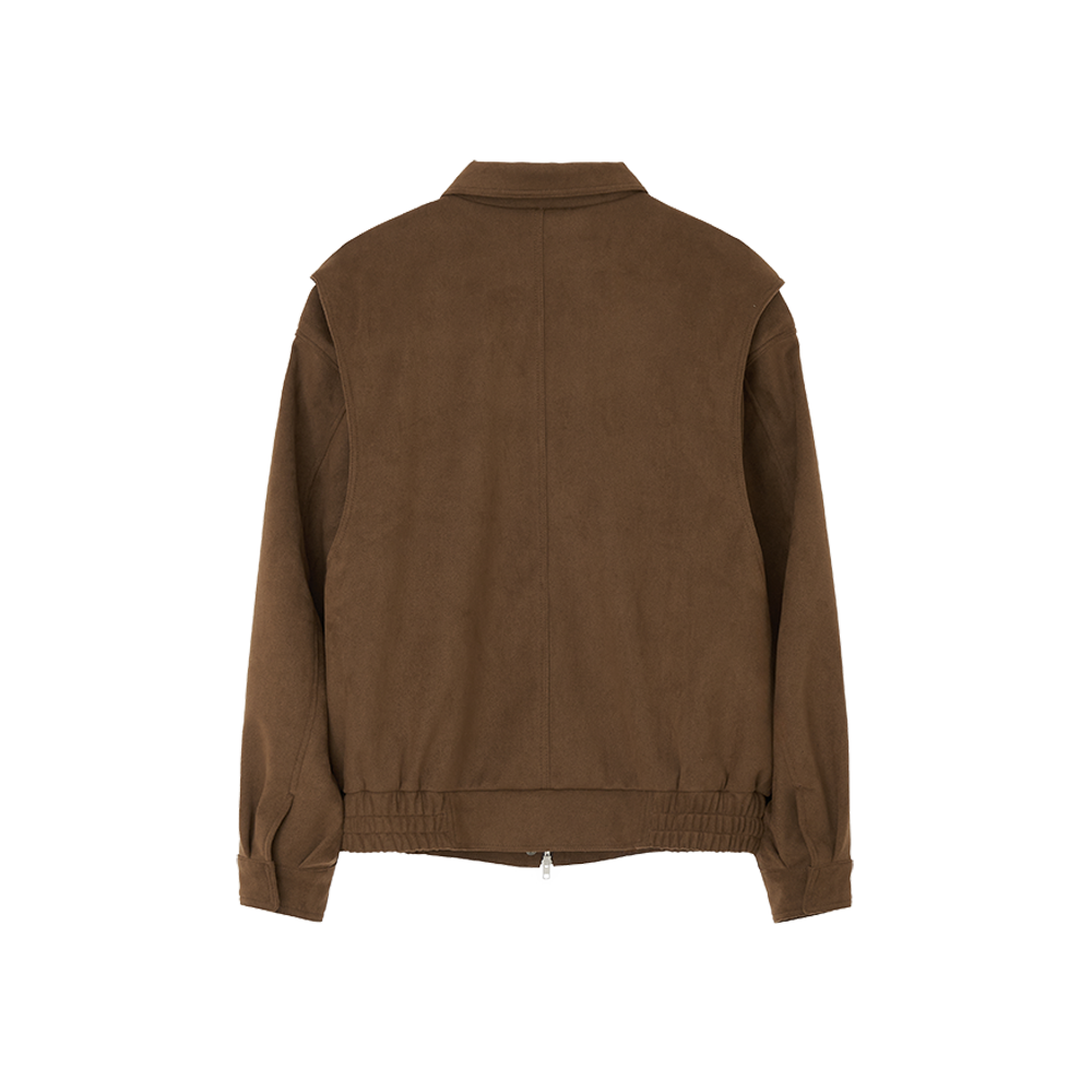 지비에이치 어패럴 폭스 스웨이드 봄버 / 브라운(GBH APPAREL Faux Suede Bomber / Brown) - 2