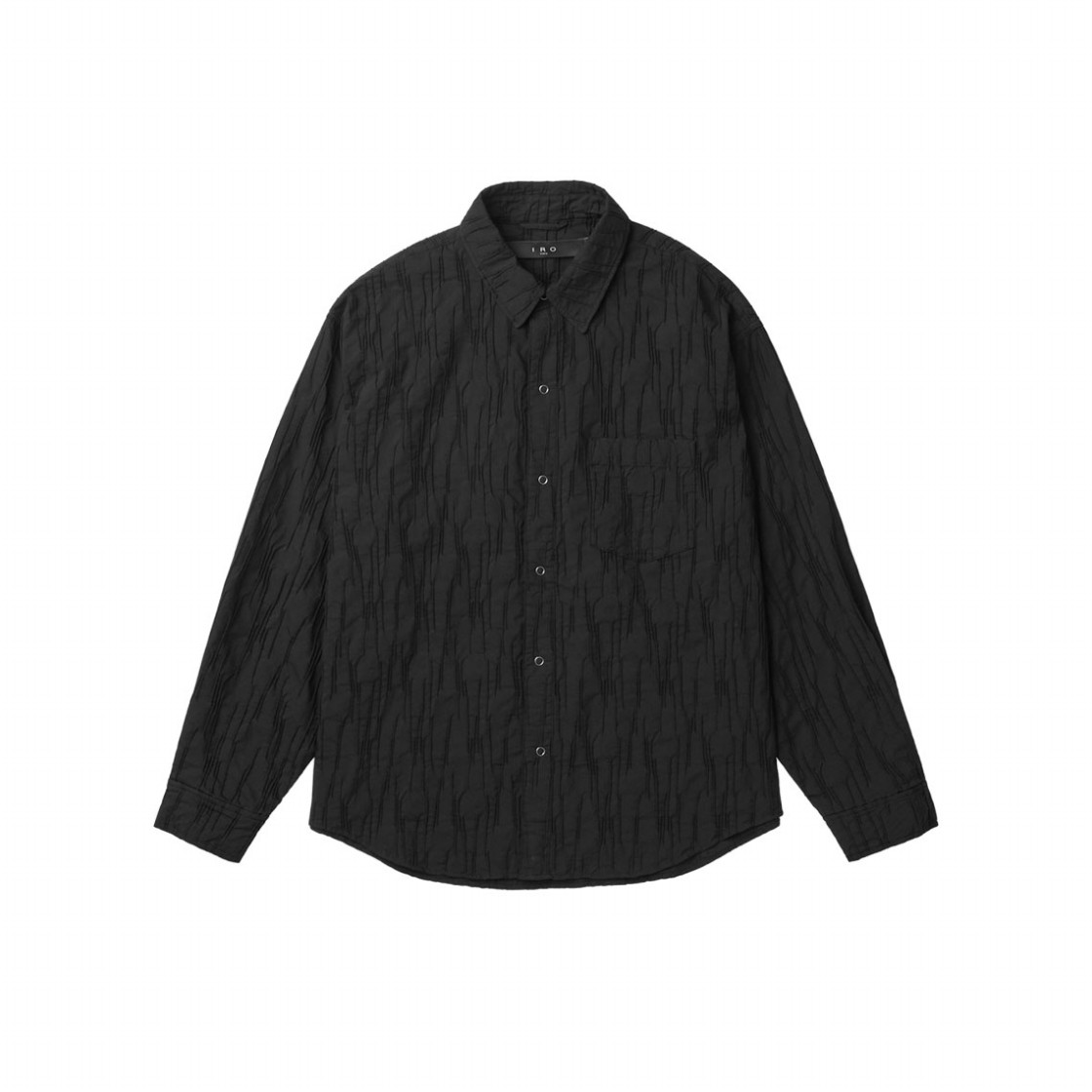 IQSFM26705BKX IRO Zephyr Crease Long Sleeve Shirt Black