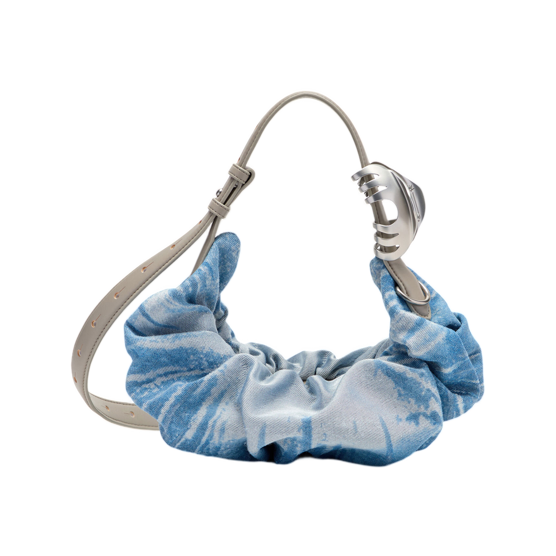 디젤 그랩-D 스크런치 호보백 새틴 데님 블루(Diesel Grab-D-Scrunched Hobo Bag In Satin Denim Blue) - 2