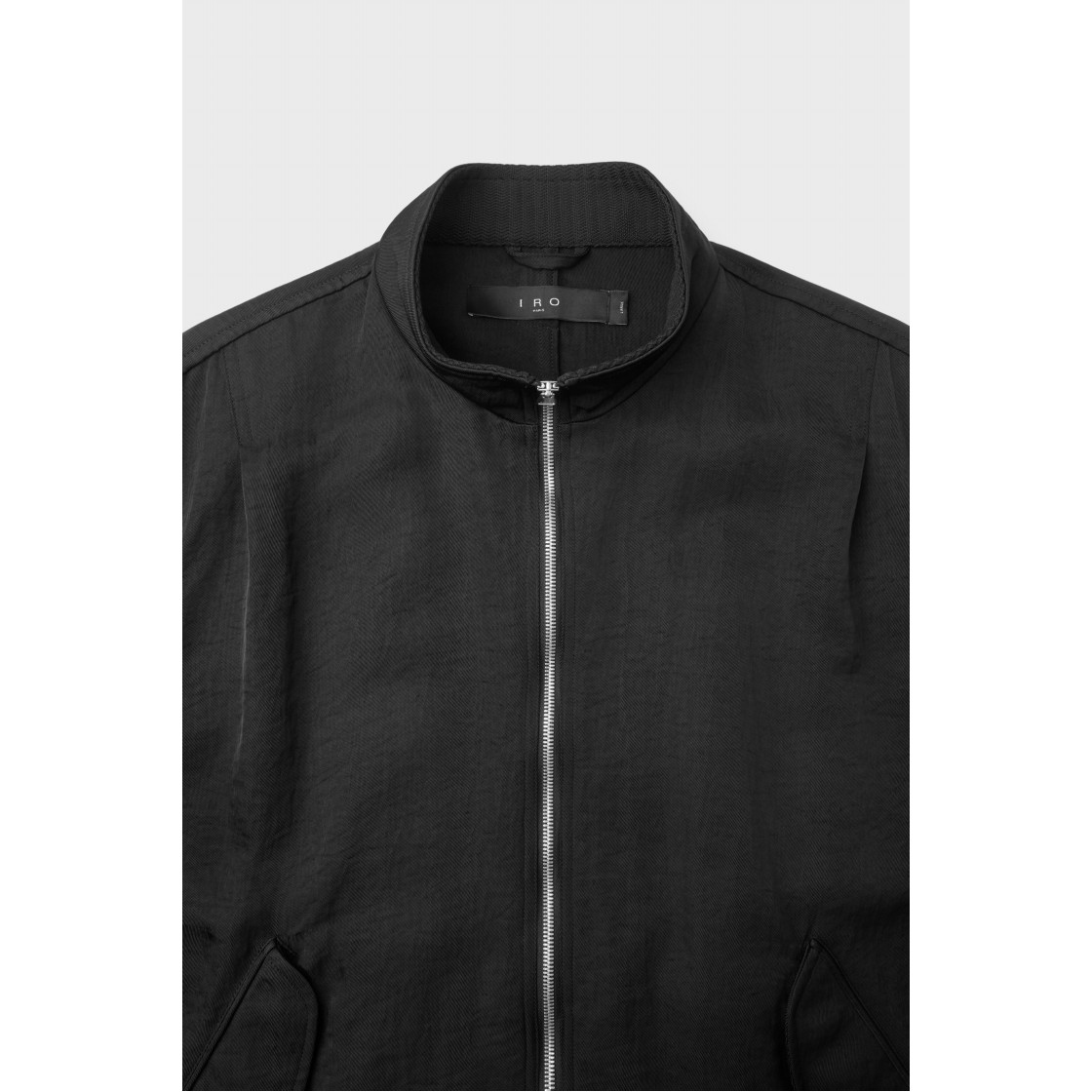 이로 디쿠프 나일론 하이넥 커팅 점퍼 블랙(IRO Decoup Nylon High Neck Cut Jumper Black) - 4