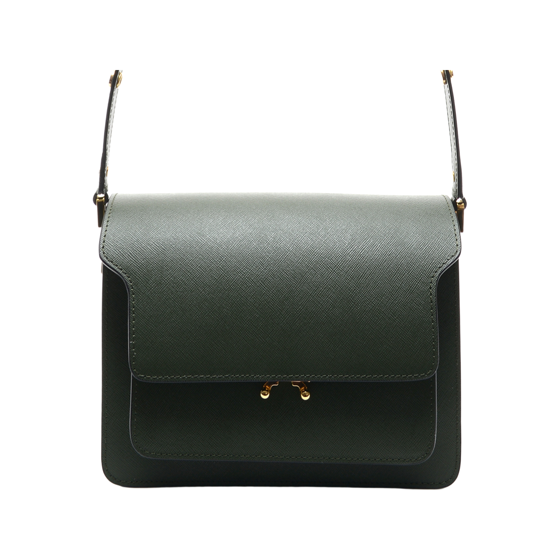 [20% 쿠폰] 마르니 사피아노 미디움 트렁크백 포레스트 그린([20% 쿠폰] Marni Saffiano Medium Trunk Bag Forest Green) - 1