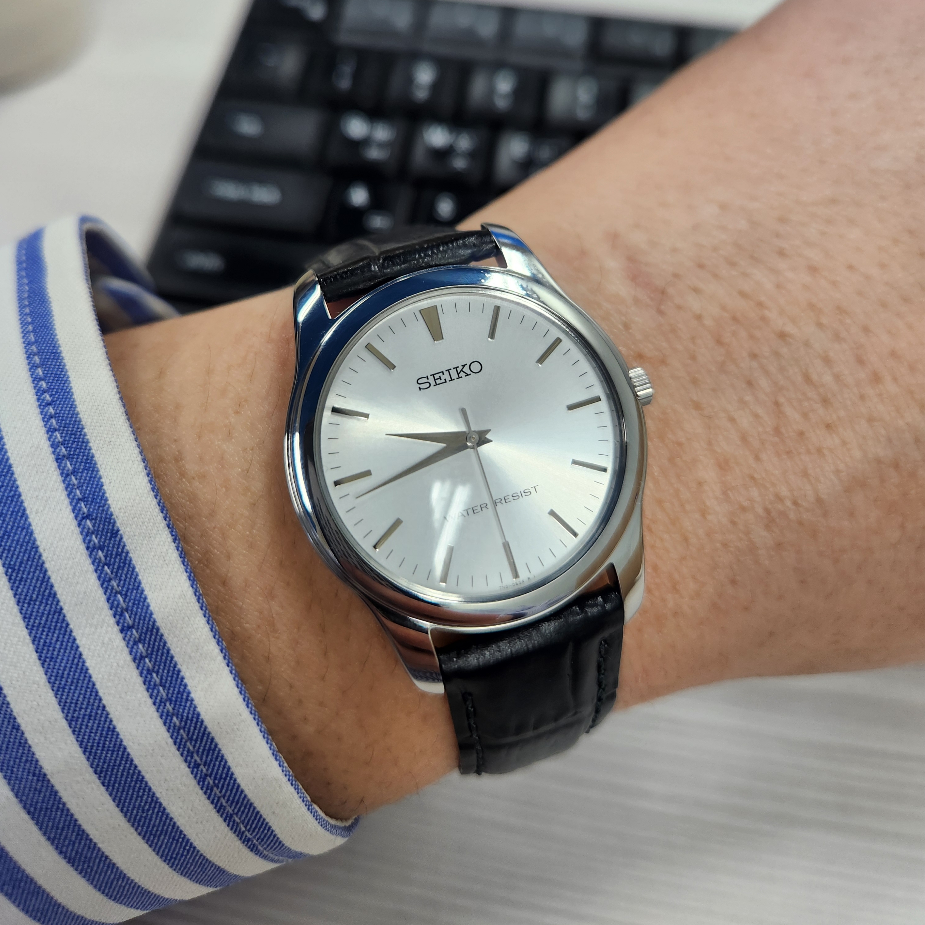 Seiko Spirit SCXP031 35mm Black Silver 착용 스타일