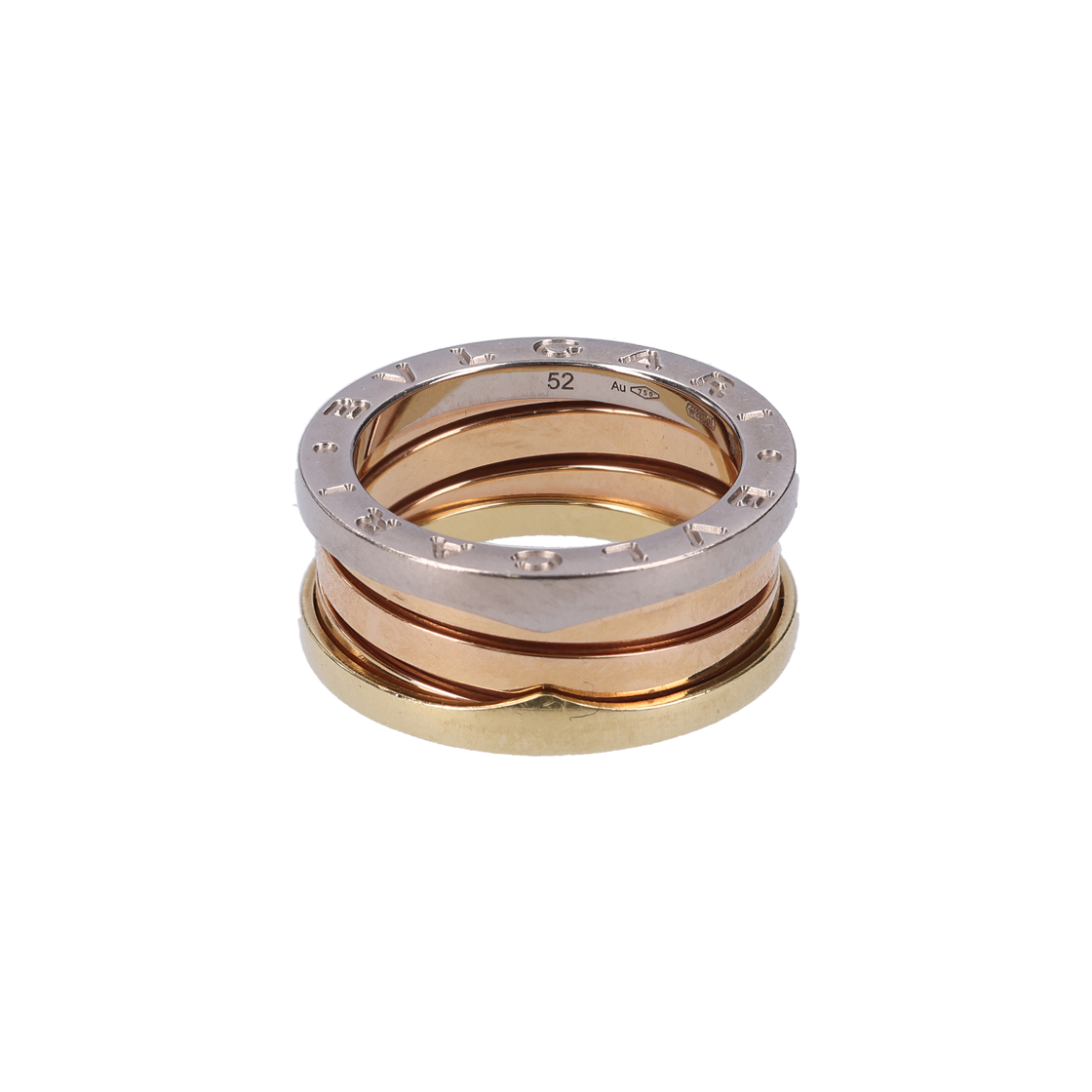 ITTKN5PDM8V5 Bulgari B.Zero1 Ring 18K Yellow, Rose & White Gold Size 52