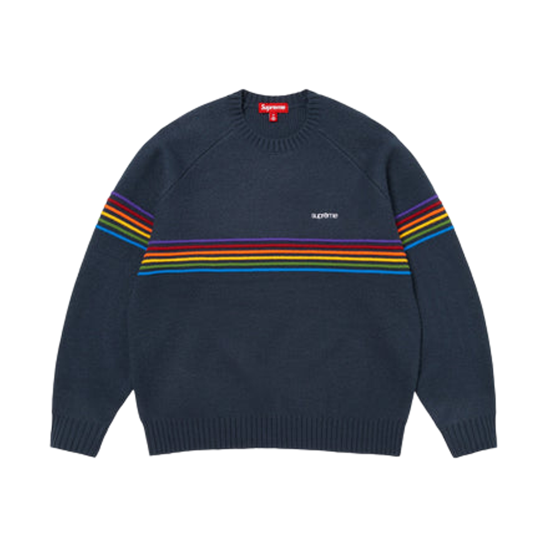 슈프림 레이즈드 스트라이프 스웨터 네이비 - 26SS