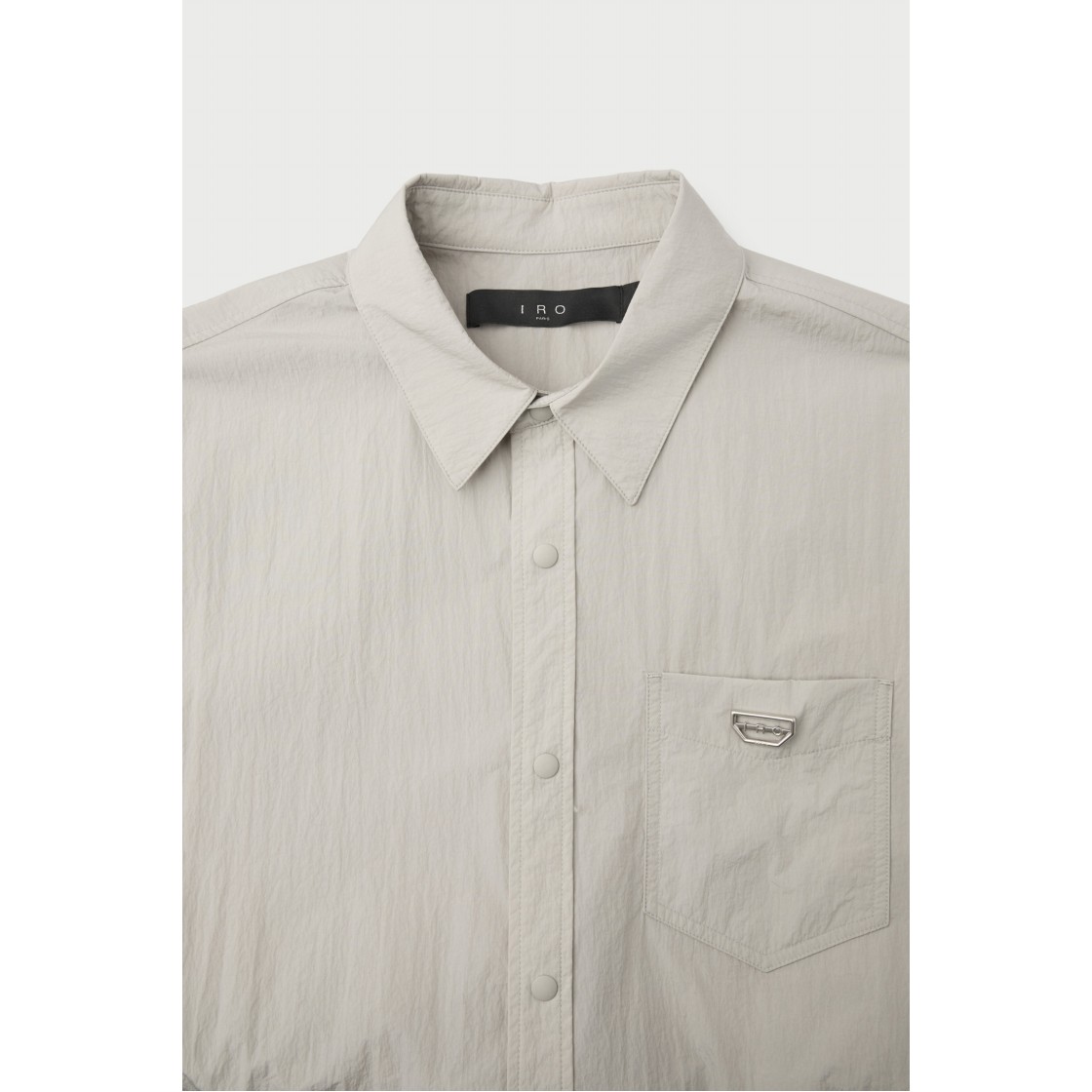 이로 트랜싯 나일론 사이드 배색 셔켓 아이보리(IRO Transit Nylon Side Panel Shirt Jacket Ivory) - 4