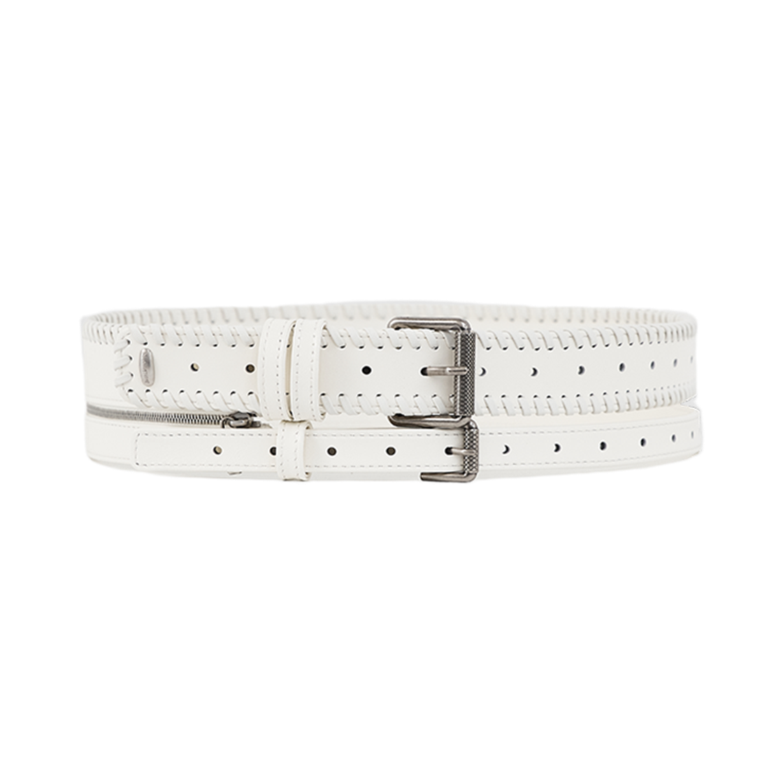 [6% 적립] 네거티브쓰리 투웨이 카우 레더 벨트 클라우드 화이트([6% 적립] NegativeThree Two-way Cow Leather Belt Cloud White)