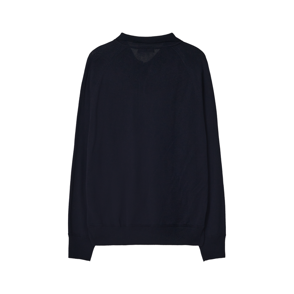 지비에이치 어패럴 울 실크 폴로 니트 / 네이비(GBH APPAREL Wool Silk Polo Knit / Navy) - 2