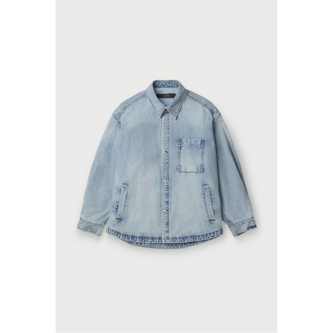 이로 아쥬레 데님 긴팔 셔켓 라이트 블루(IRO Azuree Denim Long Sleeve Shirt Jacket Light Blue) - 2