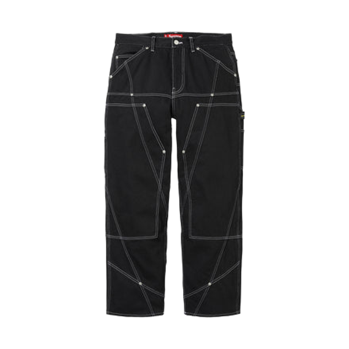 슈프림 콘트라스트 스티치 더블 니 페인터 진 블랙 - 26SS(Supreme Contrast Stitch Double Knee Painter Jean Black - 26SS) - 1