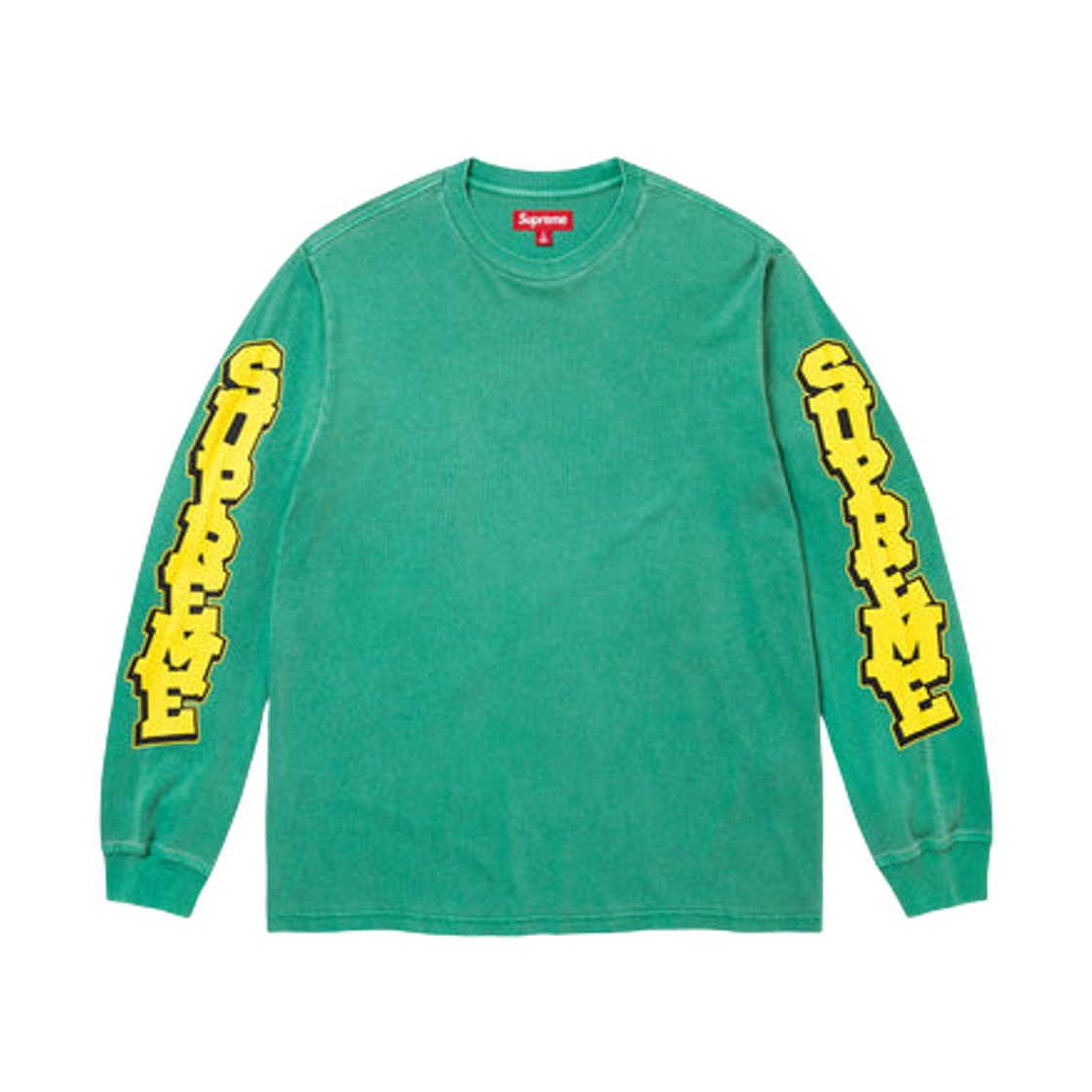 슈프림 크랙 슬리브 롱슬리브 탑 워시드 그린 - 26SS