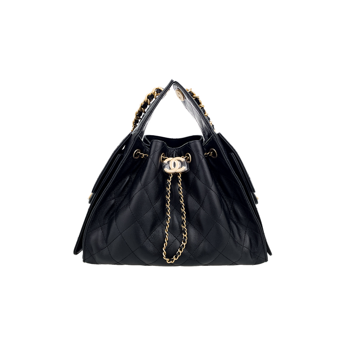 샤넬 25백 스몰 블랙 빈티지금장 캐비어(6ET0453)(Chanel 25 Black Vintage Caviar Small Wallet (6ET0453)) - 1