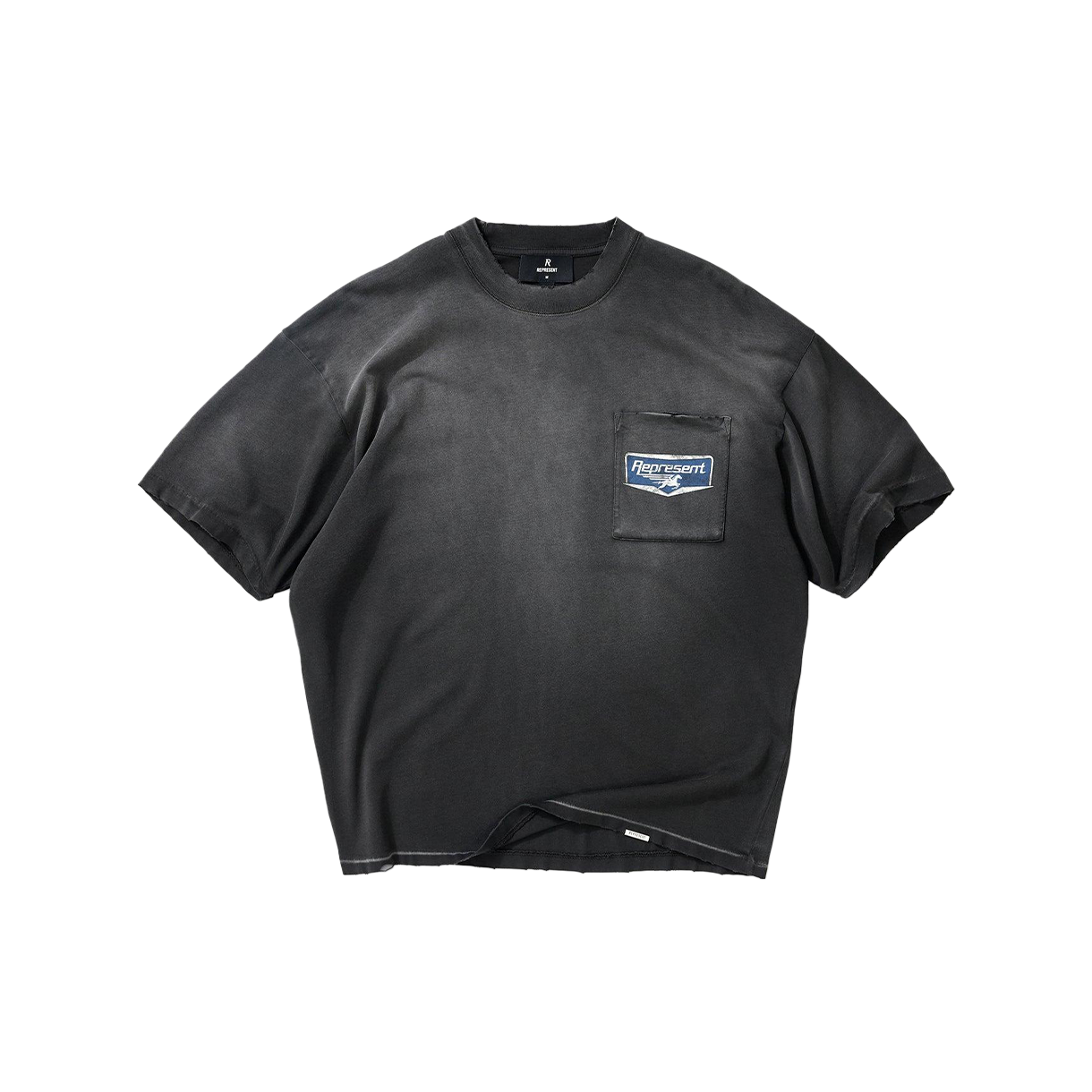 리프레젠트 낫띵 패스터 티셔츠 스테인드 블랙 - 26SS(Represent Nothing Faster T-Shirt Stained Black - 26SS)