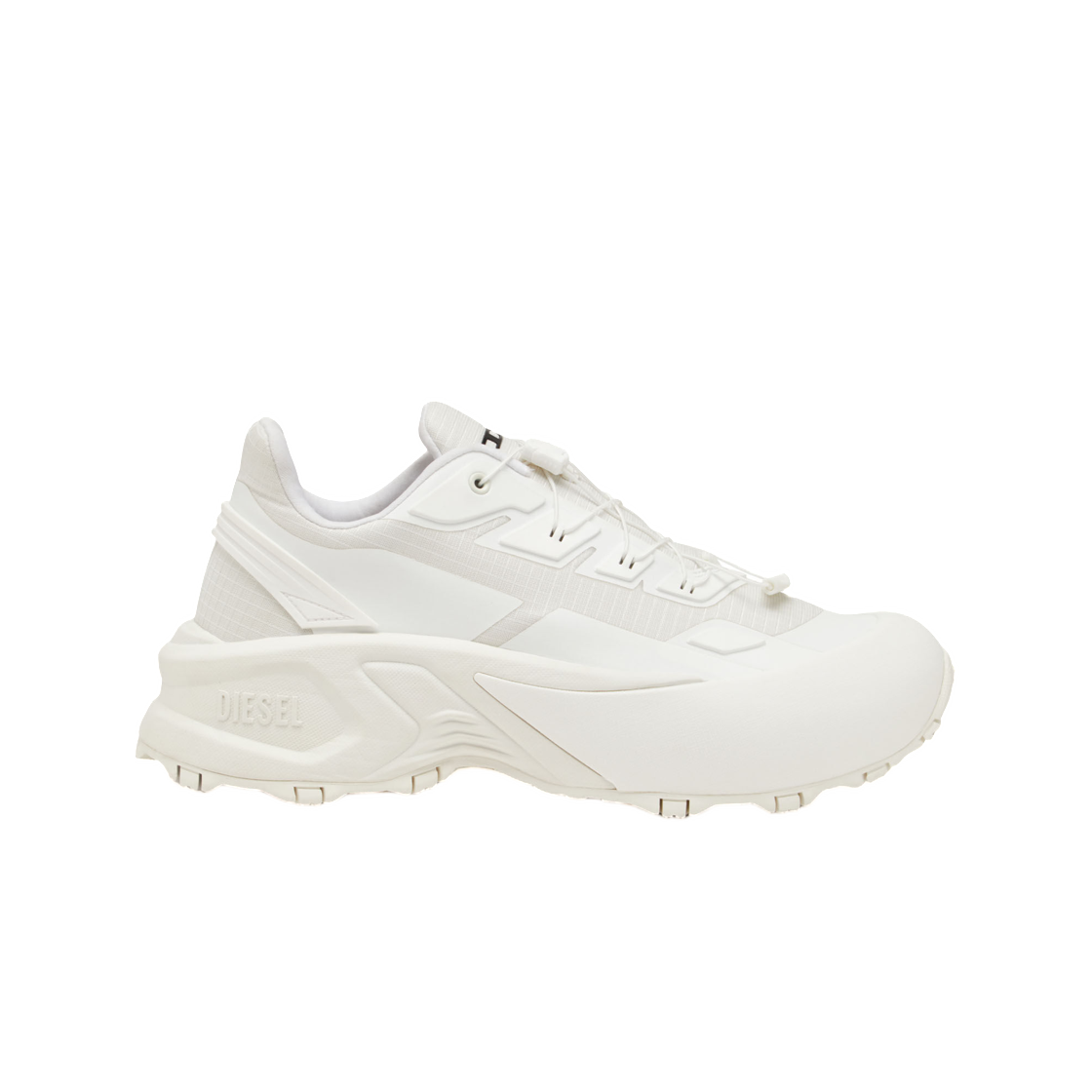 디젤 D-케이지 러너 스니커즈 TPU 트림 립스탑 화이트(Diesel D-Cage Runner-Sneakers In Tpu-Trimmed Ripstop White)