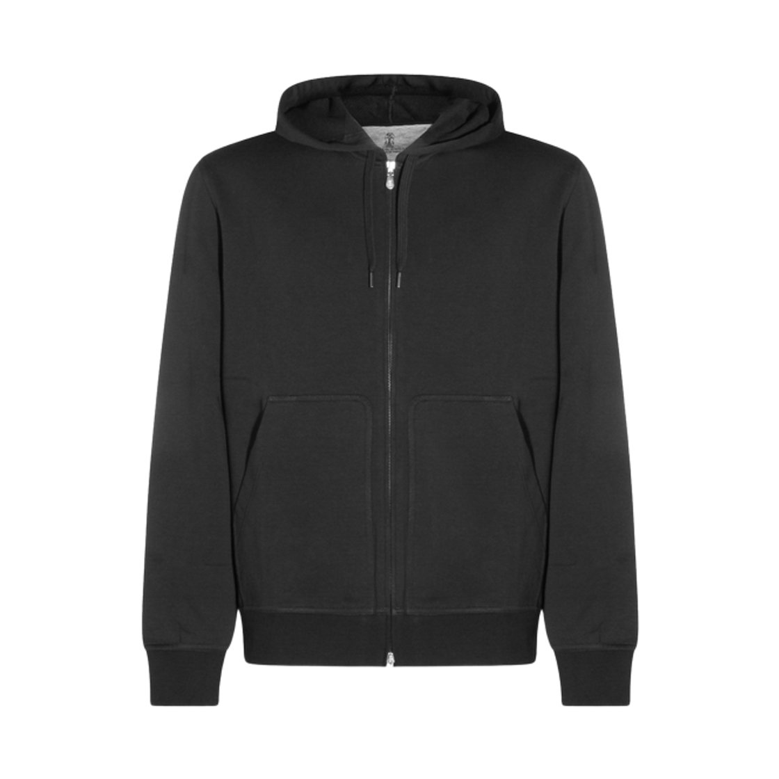 브루넬로 쿠치넬리 코튼 후드 집업 블랙(Brunello Cucinelli Cotton Hooded Zip-Up Black)