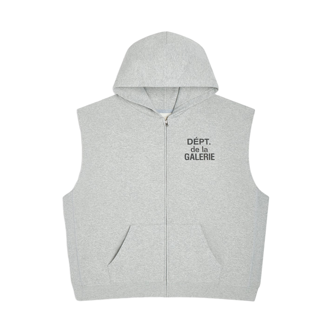 갤러리 디파트먼트 풀 집 컷 오프 헤더 그레이(Gallery Dept. 90'S Full Zip Cut Off Heather Grey) - 2